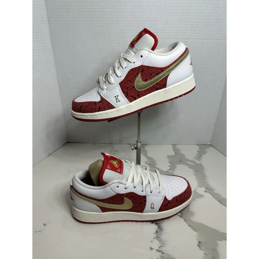 Jordan 1 low Spade size 6Y new & ready to ship Queen And king
